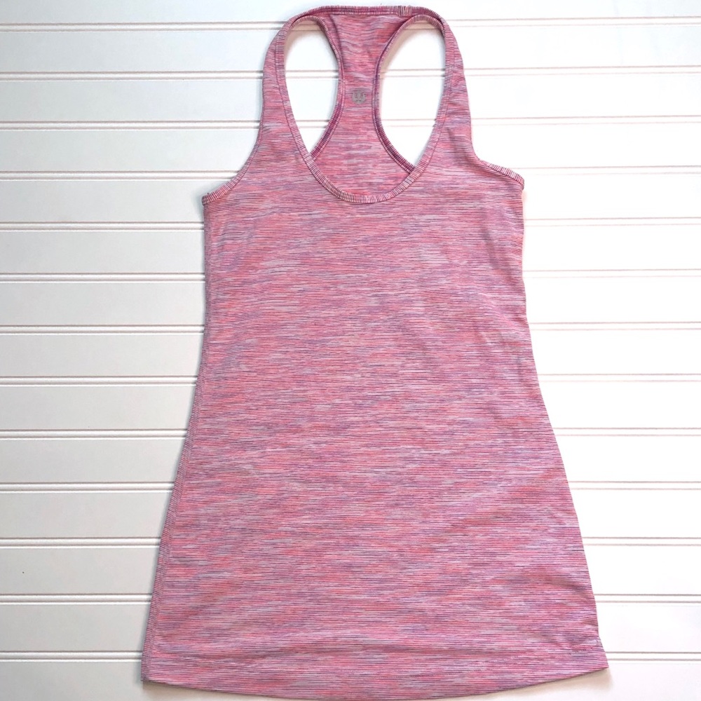 LULULEMON Cool Racerback Pink Multi Tank Women 4